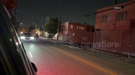 US, Los Angeles: Green Meadows Lengthy Pursuit Ends With Vehicle Ghost Riding Into Tree