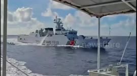 Chinese vessels collide during aggressive maneuvers near Scarborough Shoal in Philippines