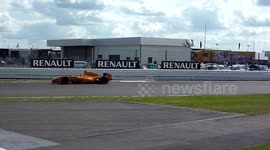 The Genius Nigel Mansell CBE Doing Doughnuts at Silverstones Renault World Series Weekend