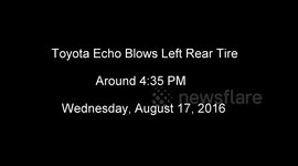 Toyota Echo Blows Tire on Highway