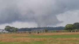 Powerful tornado hits Indiana, USA