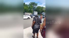 Newsflare Edit - Marine surprised Grandmother & Twin Sister leaving church!!
