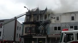 20160825 2nd alarm - Fire Chief home burned. 402 West Centre Street, Ashland, PA (USA)