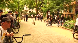 Crazy BMX Trick on Rail