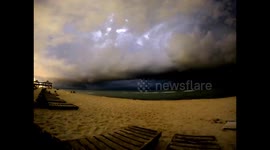 Beautiful lighning storm time lapse