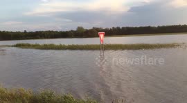 Deep flood waters