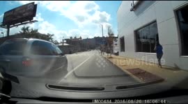 SUV hits pedestrian at intersection