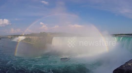 Stunning rainbow over Niagara Falls