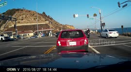 Goes left on red