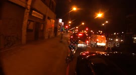 Cyclist hits hole in road and crashses