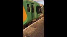 People squashed against windows on overcrowded Southern Rail train