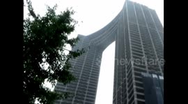 Skycraper in China looks like a pair of jeans