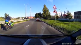Stupid moto accident on Kawasaki Ninja