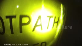 Cyclist crashes into a 'Footpath Closed' sign on cycle path