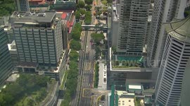 Singapore street view from 45 stories up