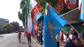 Protest against the Islamic Republic in Iran in Hyde Park on Sunday afternoon - London