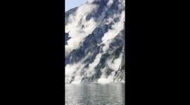 Earthquake Rubble Falls Into Vilyuchinskaya Bay