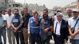 Gazan journalists stage protest for their colleagues killed by Israel