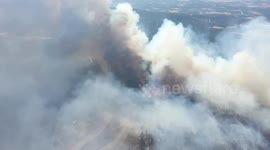 DRONE - Türkiye aerial and ground crews continue fight against forest fires