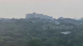 Striking Sunrise Illuminated By Wildfire Smoke Over Cambridge
