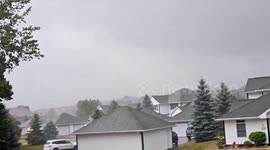 Possible funnel cloud or tornado spotted near Sister Bay, Wisconsin, USA