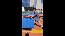 Ping pong  game fail in Inner Mongolia, China