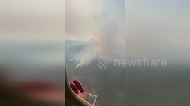 Spain: Forest Fire In Paradiña Sends Smoke And Flames Across León