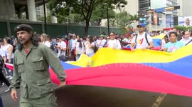 Venezuela: Thousands march nationwide in Venezuela against US reward for Maduro