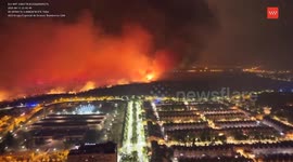 Spain: Drone shows scorching wildfires in Madrid amid Europe's severe heatwave