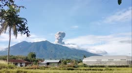 Indonesia: Mount Marapi Erupts, Sending Ash Column 1.6 km Above Summit