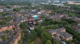 Drone footage shows damage caused by huge house explosion
