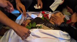 Funerals hold for Palestinians killed in Israeli attack on Khan Younis