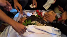 Funerals hold for Palestinians killed in Israeli attack on Khan Younis