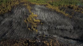 Anadolu drone captures wildfire destruction in western Türkiye’s Usak