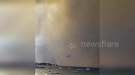 Türkiye: Helicopters Battle Fierce Wildfire In Canakkale As Dardanelles Strait Closes