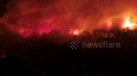 Türkiye: Fire from minibus spreads to forest in western Türkiye (2)
