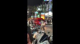 Rub and run! Middle Eastern tourist threatens locals with stick 'after fleeing massage parlour without paying'