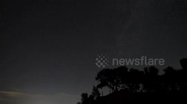 US: Perseid meteor shower illuminates skies over California's Lake Sonoma