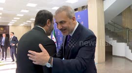 Turkish top diplomat meets Syrian officials in Ankara