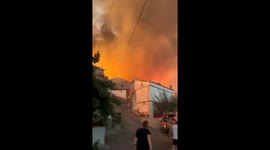 Wildfire reignites in Vila Real Lordelo, Portugal