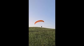 Failed paragliding attempt in Cluj-Napoca, Romania