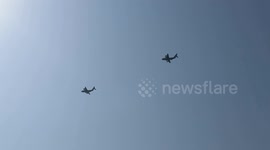 Airdrop of humanitarian aid continues over Gaza Strip