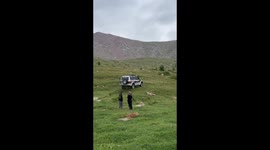 SUV Overturns in Kyrgyzstan Mountains