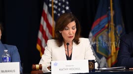 US: Gov. Hochul And Mayor Adams At NYC Control Board Meeting