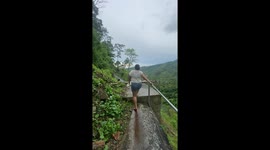 Woman limps after mountain mishap