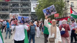 Demonstrators in Paris protest Israel’s killing of Gaza reporters