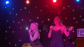 Coronation Street actress Molly Gallagher singing Karaoke in Tenerife Bar