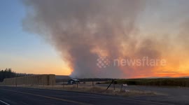 The Crescent Road Fire started this evening just north of Davenport Washington.