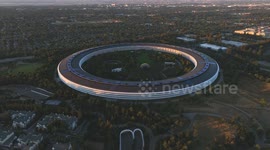 US: Drone footage shows Apple Park amid strong quarterly results