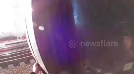 Thrilling Sapsan train journey of a stowaway from Moscow, Russia